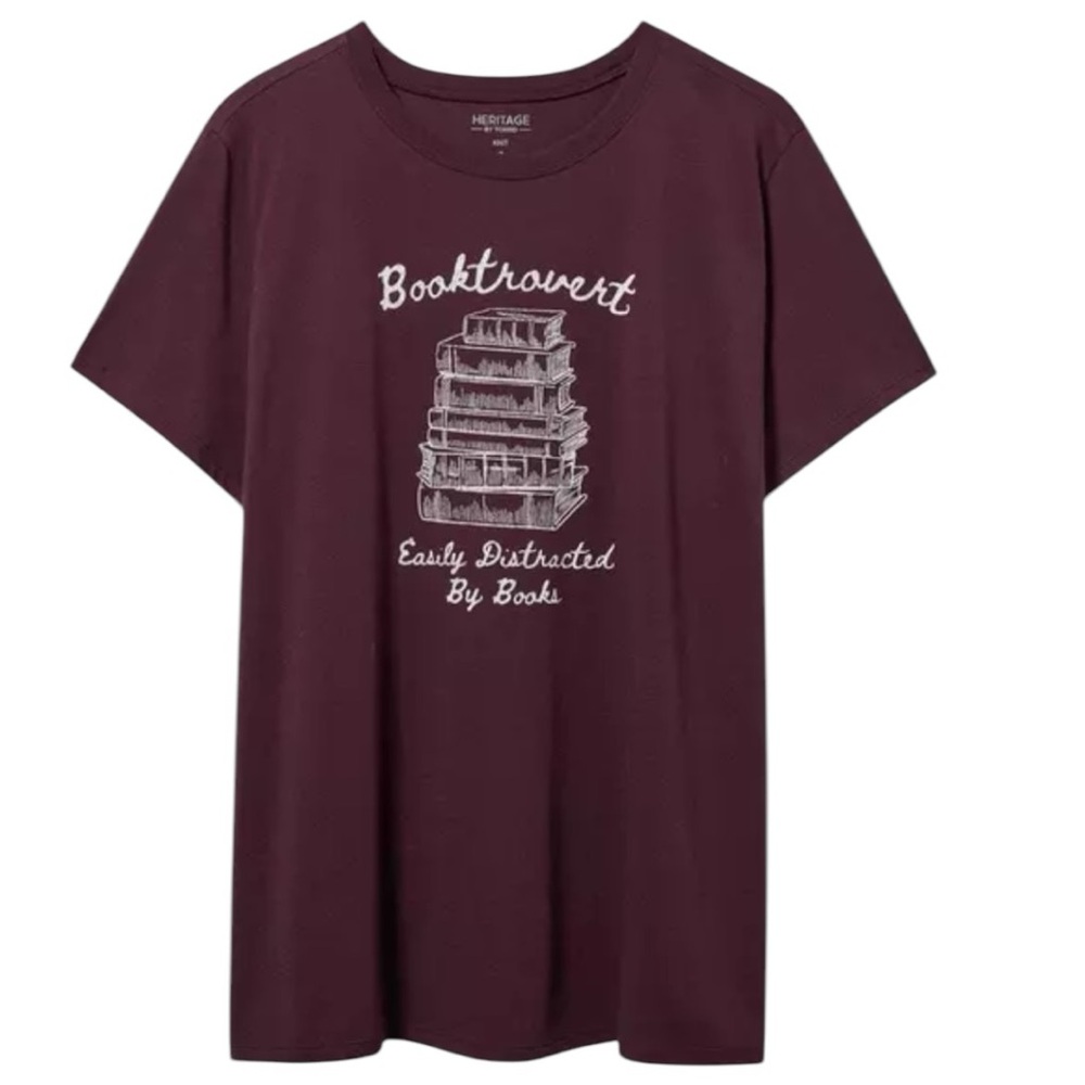 Torrid Booktrovert Classic Fit Heritage Jersey Tee Size 1